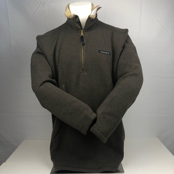 Timberland Other - Timberland Fur Half Zip Up Olive Green Warm Fleece